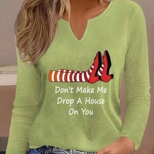 NEW Women's Sz. L Long Sleeve Wizard of Oz T-Shirt